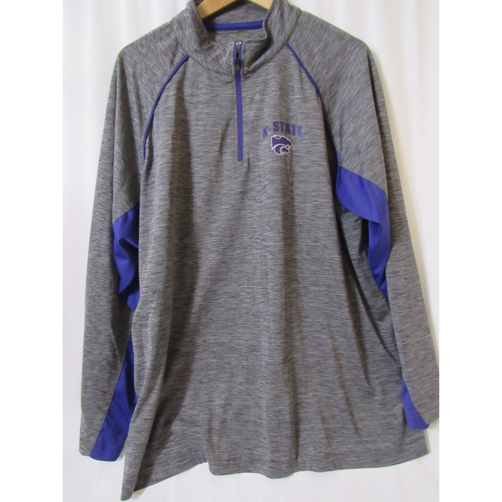 Kansas State Colosseum Sz XL 1/4 Zip Long Sleeve Graphic Activewear Shirt